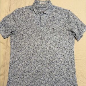 Peter Millar Blue Floral Casual Shirt
